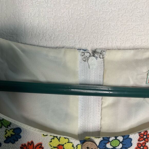 ModCloth Flirty Flair A-Line Floral Dress Large Crepe Mini Cottagecore Bloomcore - Picture 9 of 13